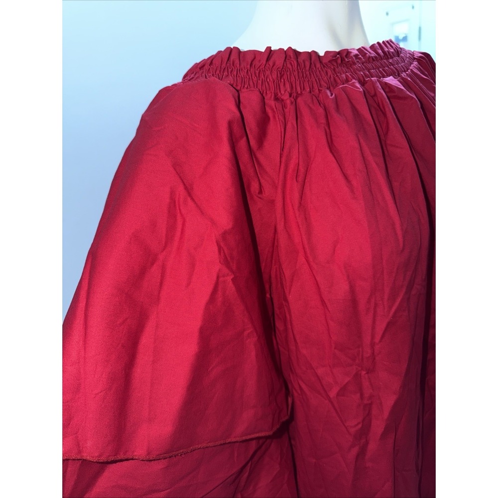 Ashley Stewart Red Off Shoulder Tiered Sleeves NWT Size 22/24 - Picture 3 of 5